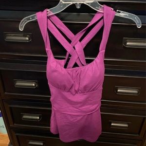 Bisou bisou racer back purple top